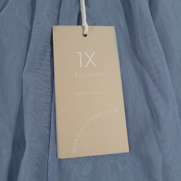 Popflex Active Butterfly Short Women's 1X Blue Storm Performance Active Pockets - Picture 2 of 7